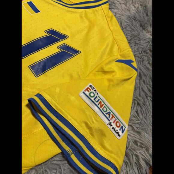 UKRAINE NATIONS LEAGUE 2024 VS CZECHIA MATCH WORN & SIGNED JERSEY VANAT #11 - Picture 8 of 9